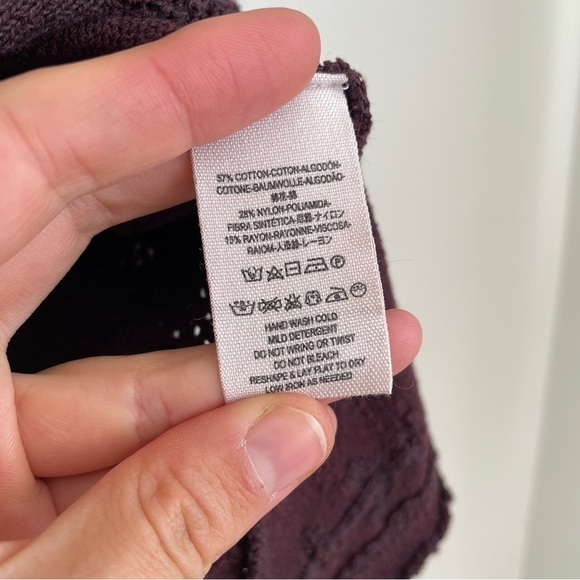 Free people whimsigoth witchy grunge twist sweater open sheer dark floral small - Picture 9 of 11